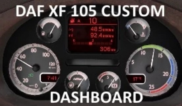 ETS2 - Custom Dashboard for DAF XF 105 (1.43.x)