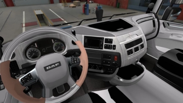 ETS2 - DAF XF E6 Black - White Interior (1.43.x)