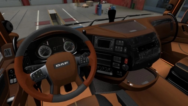 ETS2 - DAF XF Euro 6 Brown - Black Interior (1.43.x)