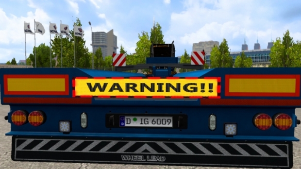 ETS2 - Elektronisches Own Trailer Warning Schild V1.1 (1.43.x)
