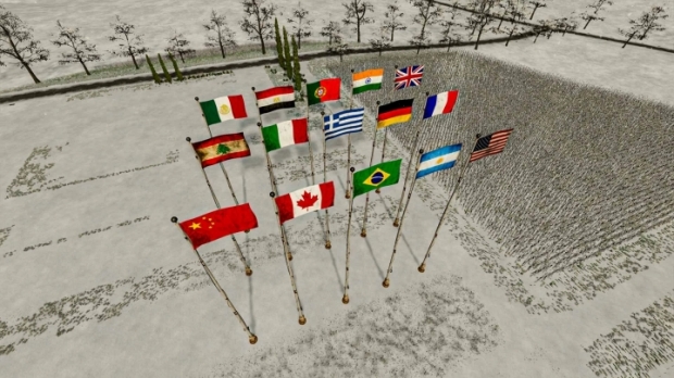 FS22 - International Flags Pack V1.0