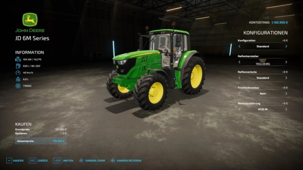FS22 - John Deere 6M Series V1.0