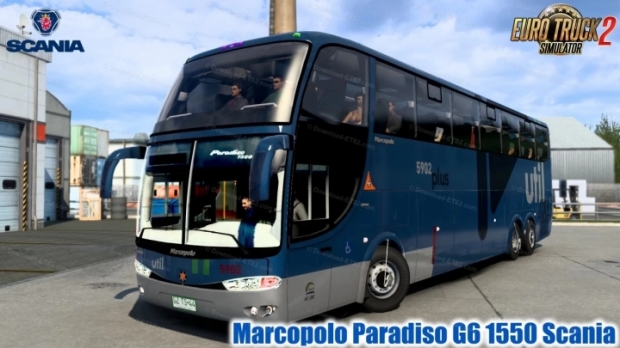 ETS2 - Marcopolo Paradiso G6 1550 LD Scania 6x2 + Skins BR (1.43.x)