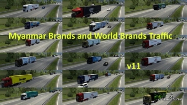 ETS2 - Myanmar Brands and World Brands Traffic V11 (1.43.x)