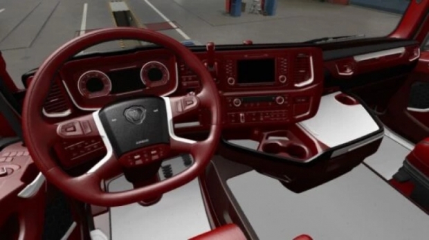 ETS2 - Scania S & R Bordeaux - White Interior (1.43.x)