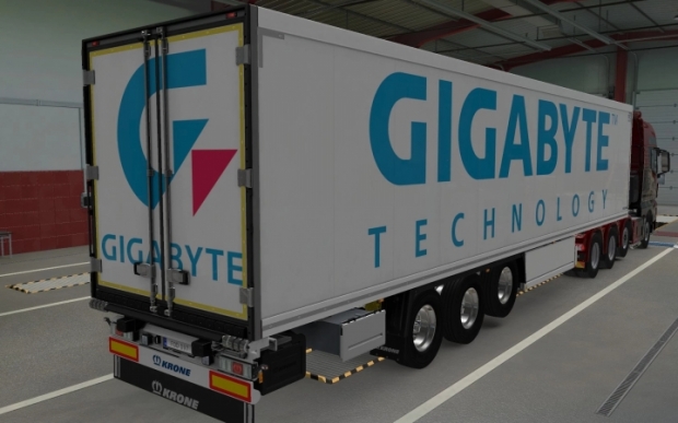 ETS2 - SCS Trailer Krone Cool Liner Gigabyte Skin V1.0 (1.43.x)