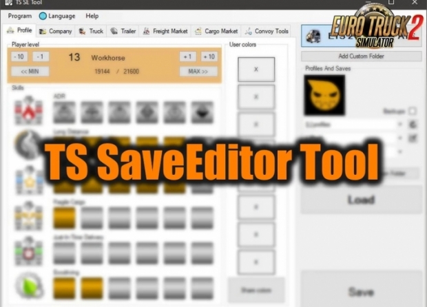 ETS2 - TS SaveEditor Tool V0.2.7.3 (1.43.x)