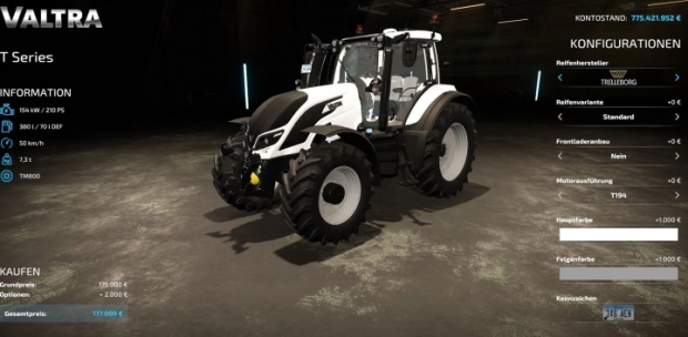 FS22 - Valtra T Tractor V1.0