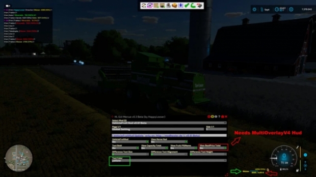 FS22 - Vehicle Fruit Hud V0.61 Beta