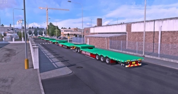 green flatbed truck