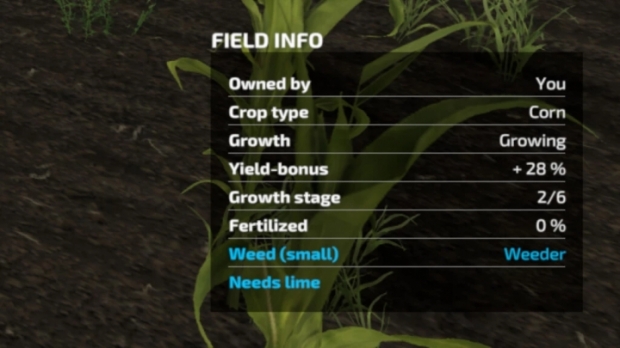 FS22 - Crop Growth Stage Info V1.0