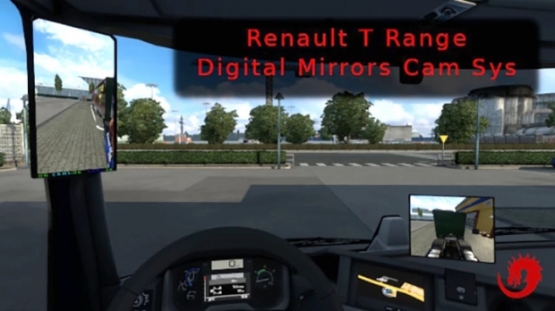 ETS2 - Digital Mirrors Cam for Renault T Range (1.43.x)