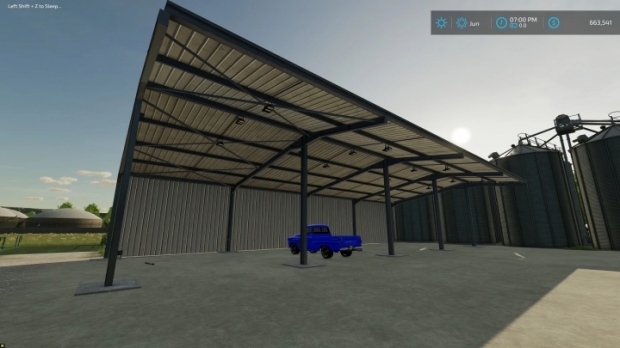 FS22 - EasyShed 1 with Lights V1.0