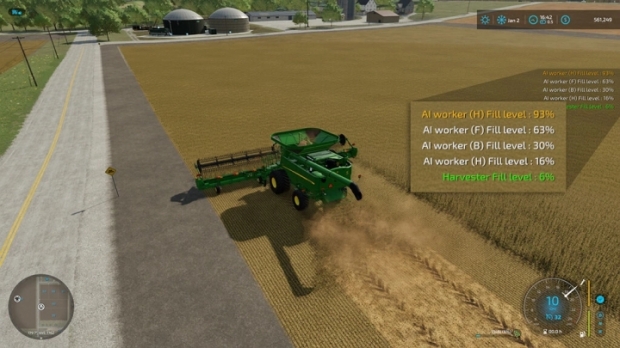 FS22 - Harvester Fill Monitor V1.0