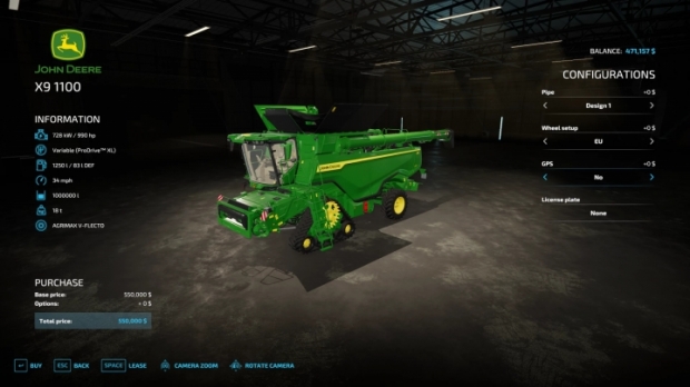 FS22 - John Deere HS + Header V1.0