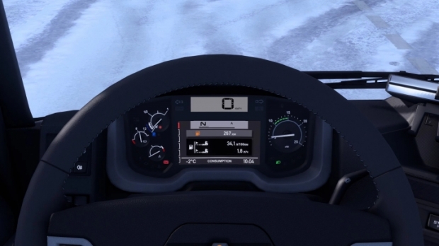 ETS2 - Renault Range T Improved Dashboard V1.1 (1.43.x)