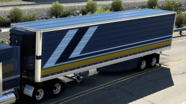 ATS - SCS Box Trailer Edited: Chromed Frame, Door, and Bumper (1.43.x)