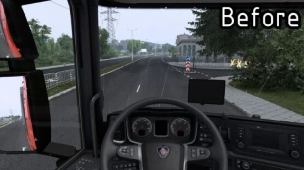 ETS2 - SCS Rain Streaks Fix V1.0 (1.43.x)