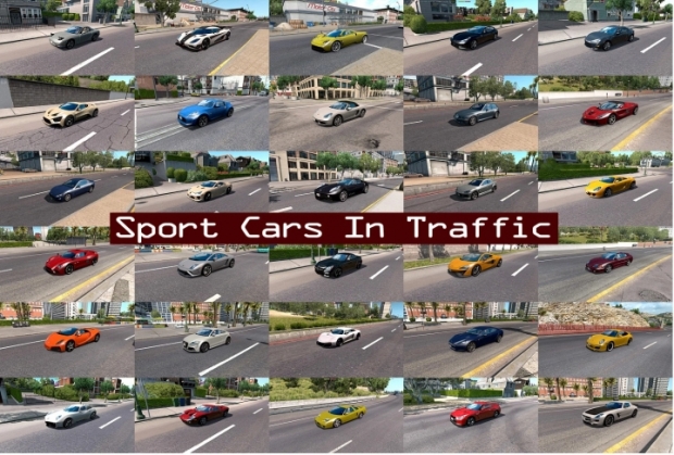ATS - Sport Cars Traffic Pack V9.7 (1.43.x)