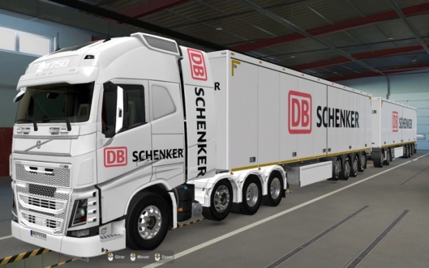 ETS2 - Volvo FH16 2012 8x4 DB Schenker Skin (1.43.x)