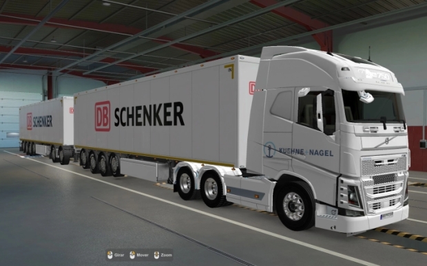 ETS2 - Volvo FH16 2012 8x4 Kuehne + Nagel White Skin (1.43.x)