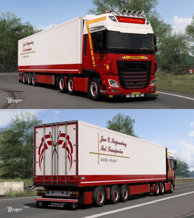 ETS2 - DAF XF Euro 6 Jan C. Swijnenburg Skin Pack (1.43.x)