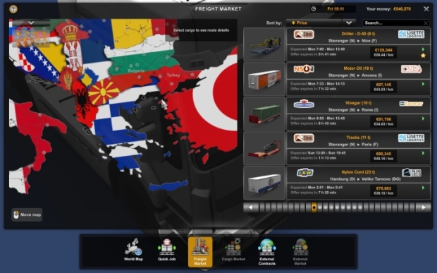 ETS2 - Europe Map Background with Flags V1.0 (1.43.x)