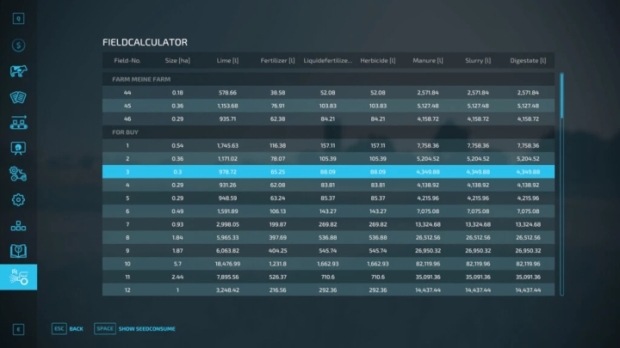 FS22 - Field Calculator V1.1
