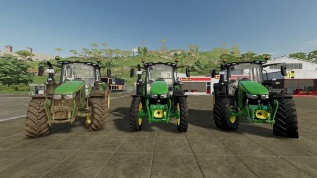 FS22 - John Deere 6M Series Narrow Wheel Tracks V1.3