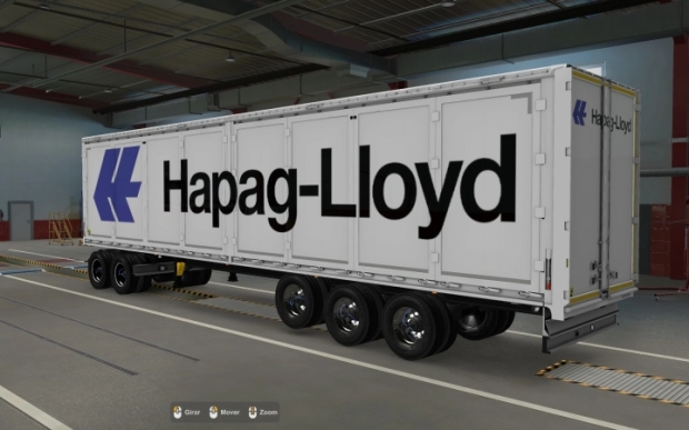 ETS2 - Kraker Walkingfloor Hapag Lloyd Skin V1.0 (1.43.x)