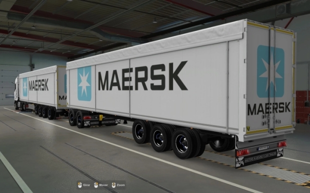 ETS2 - Kraker Walkingfloor Maersk Skin V1.0 (1.43.x)