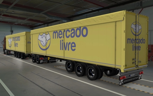 ETS2 - Kraker Walkingfloor Mercado Livre Skin V1.0 (1.43.x)