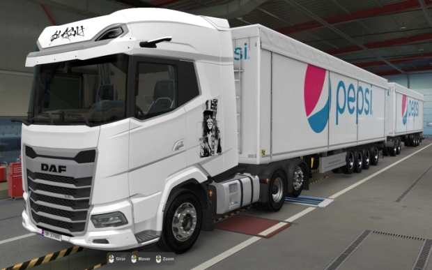 ETS2 - Kraker Walkingfloor Pepsi Skin V1.0 (1.43.x)