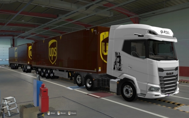 ETS2 - Kraker Walkingfloor UPS Skin V1.0 (1.43.x)