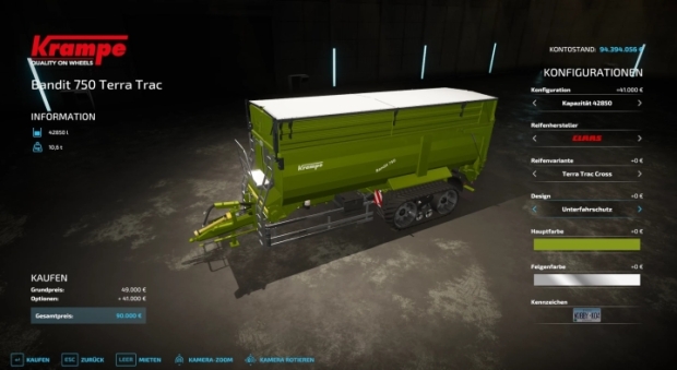 FS22 - Krampe Bandit 750 Terra Trac V1.0.0.6