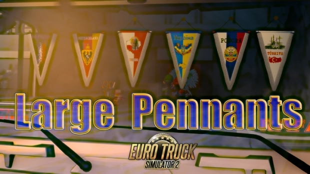 ETS2 - Large  Pennants V1.01 (1.43.x)