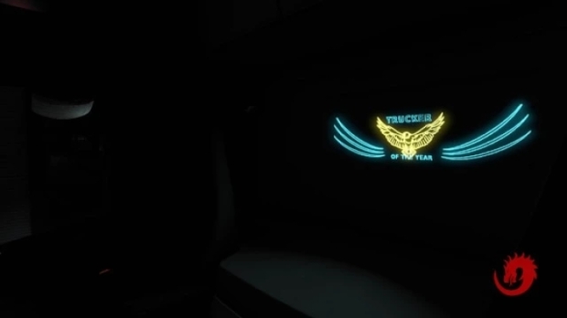 ETS2 - Led Plate Above The Bed - Trucker of The Year - All SCS Trucks V1.1 (1.43.x)