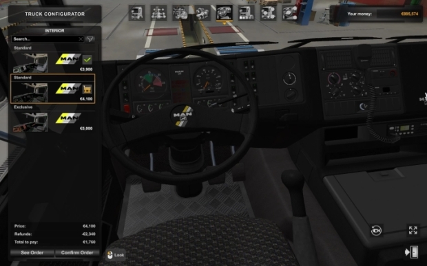 ETS2 - MAN F2000 Brown Leather Interior V1.0 (1.43.x) | Euro Truck ...