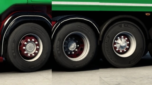 ETS2 - Paintable Oldschool Rims for Truck and Trailer V1.1 (1.43.x)