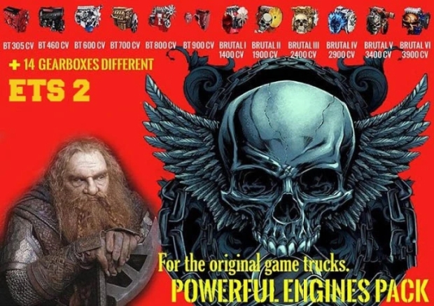 ETS2 - Powerful Engines Pack + Gearboxes V15.0 (1.43.x)