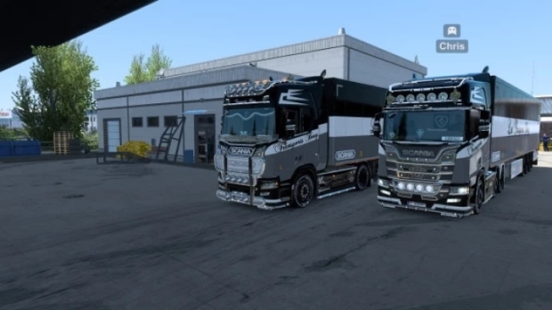 ETS2 - Scania R Noir et Blanc Skin V1.0 (1.43.x)