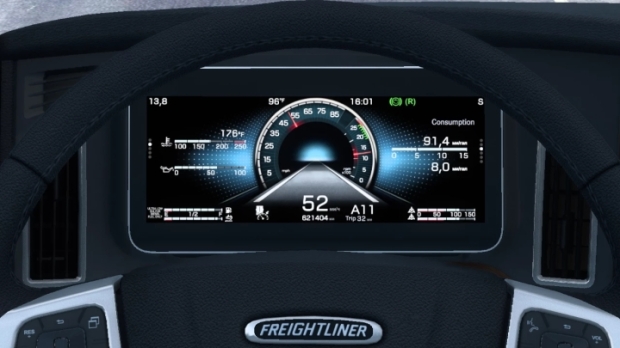 ATS - Freightliner Cascadia 2019 Improved Dashboard V1.0 (1.44.x)