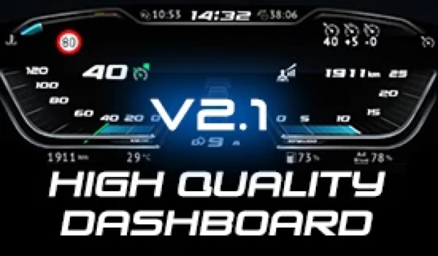 ETS2 - High Quality Dashboard - Daf Xg & Xg+ Version with Speed Limiter V2.1.3 (1.44.x)