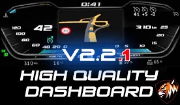 ETS2 - High Quality Dashboard - Daf XG & XG+ with GPS Included V2.2.2 (1.44.x)