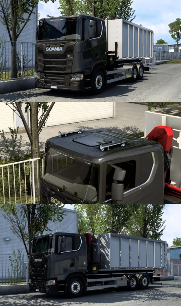 ETS2 - Hooklift Addon for RJL & Scania S V1.2 (1.43.x)