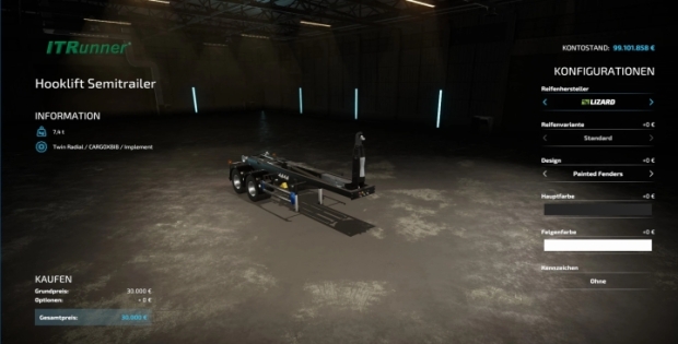 FS22 - HookLift Sattle (Semi Itrunner) V1.0.0.3