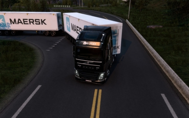 ETS2 - Kraker Walkingfloor Maersk Skin V1.0 (1.44.x)