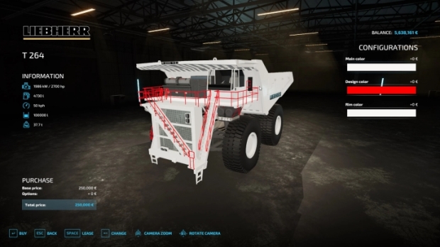 FS22 - Liebherr T-264 Mining Truck V1.0