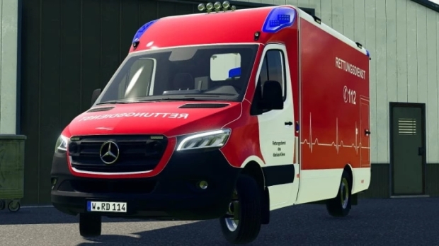 FS22 - Mercedes-Benz Sprinter Strobel RTW V1.0