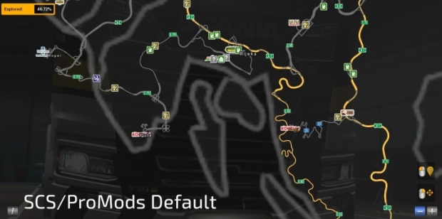 ETS2 - ProMods High Quality Map Background V1.6c (1.43.x)